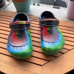 Crocs Classic Tie-Dye Clog Multicolor Slip-On Casual Footwear Size M8/W10